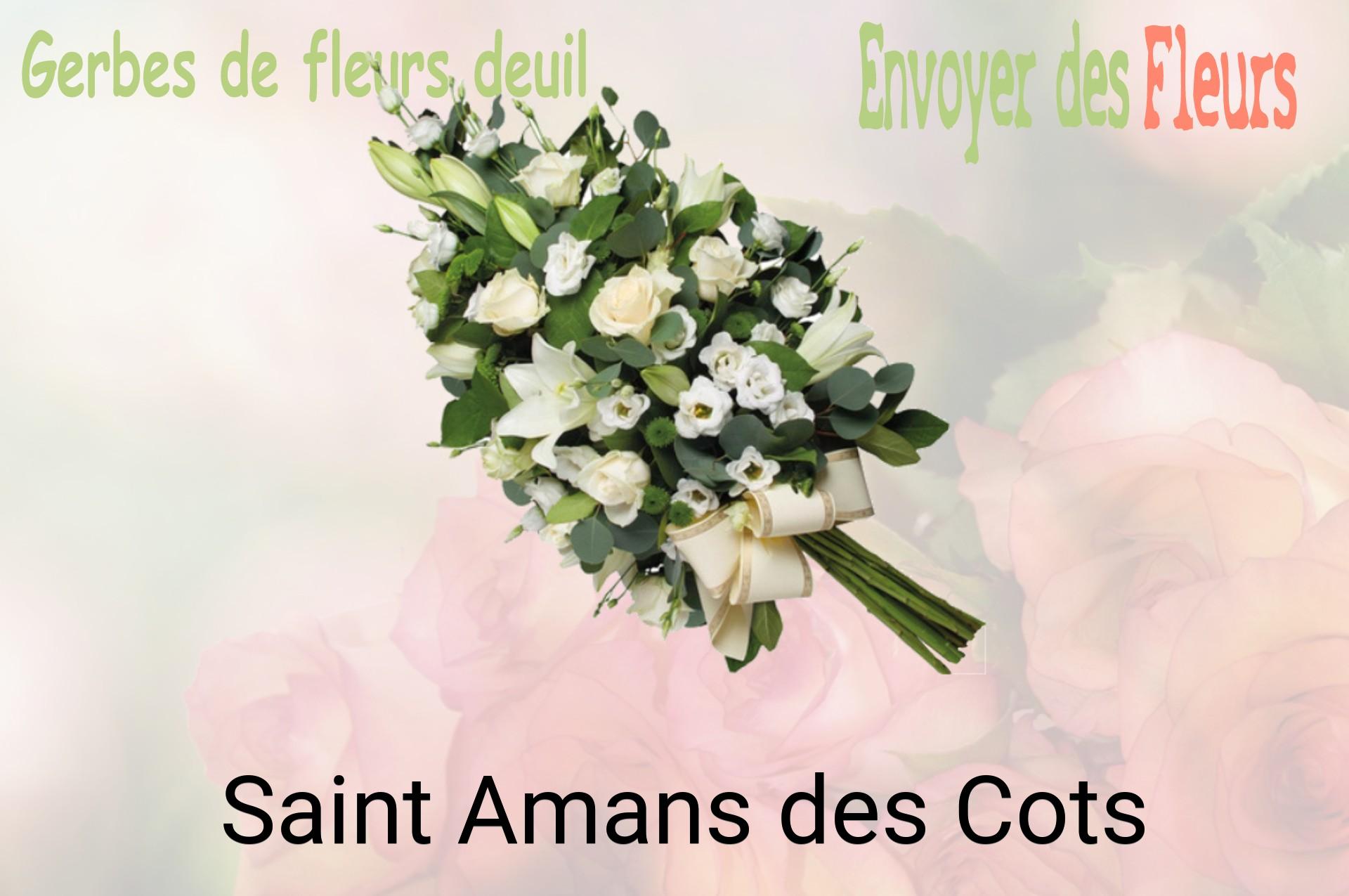 Gerbe de fleurs de deuil livrée à Saint-Amans-des-Cots